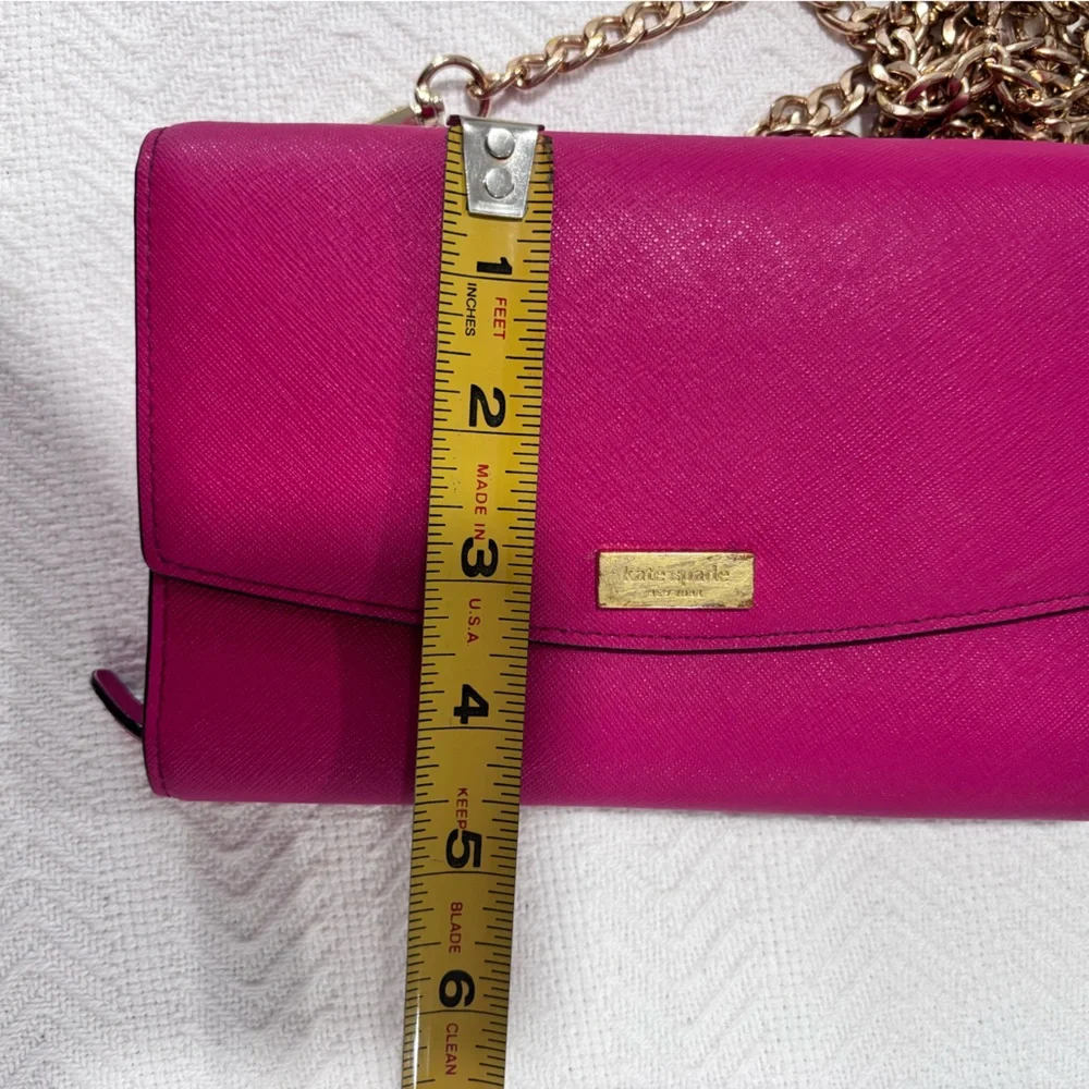 Kate Spade Magenta Crossbody Bag with Gold Chain